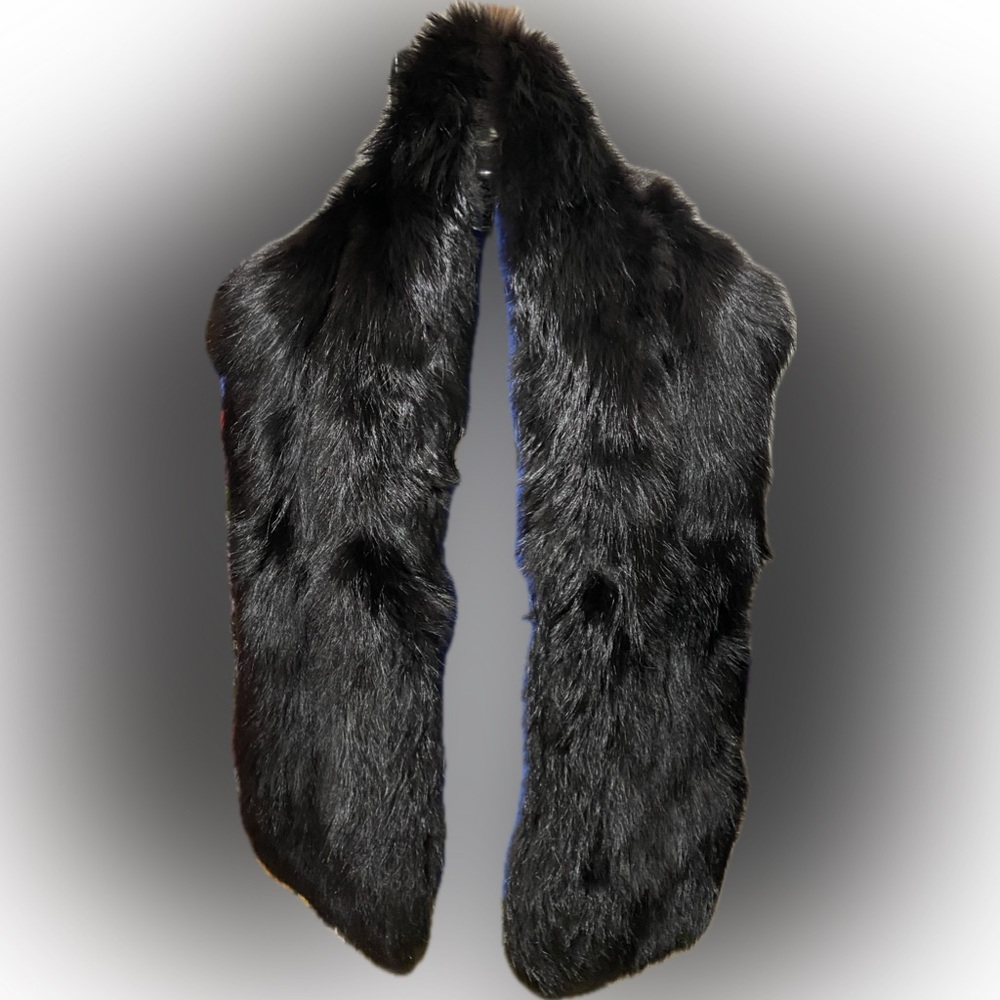 Vintage 1950’s Handmade Black Fur Scarf